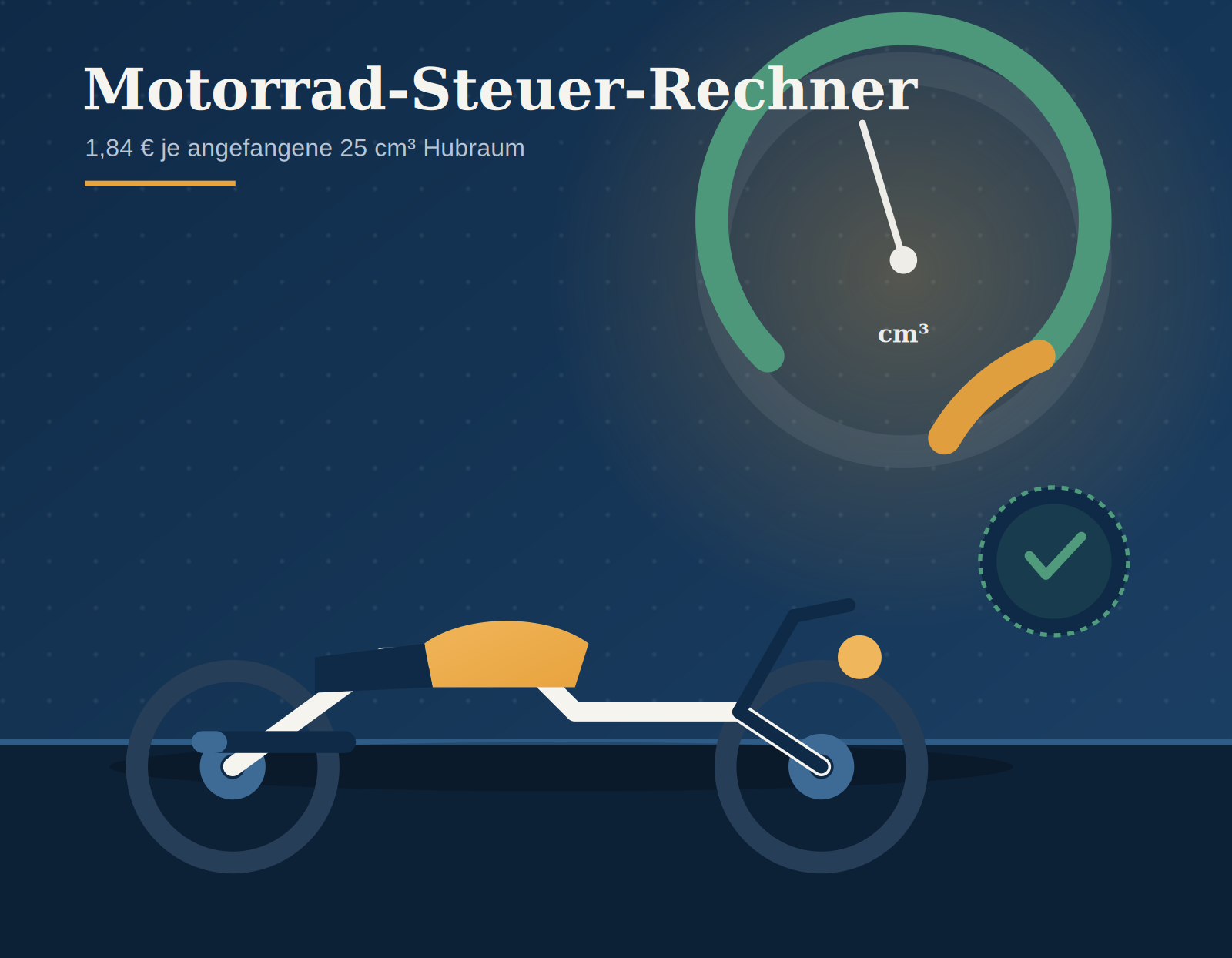 Motorrad für die Kfz-Steuerberechnung